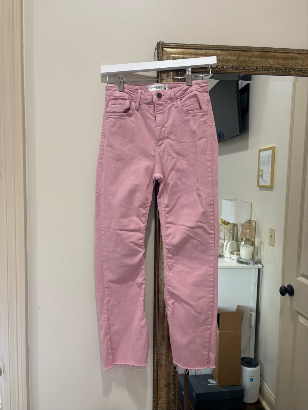 Just Black Blush Pink Straight Leg Jeans
